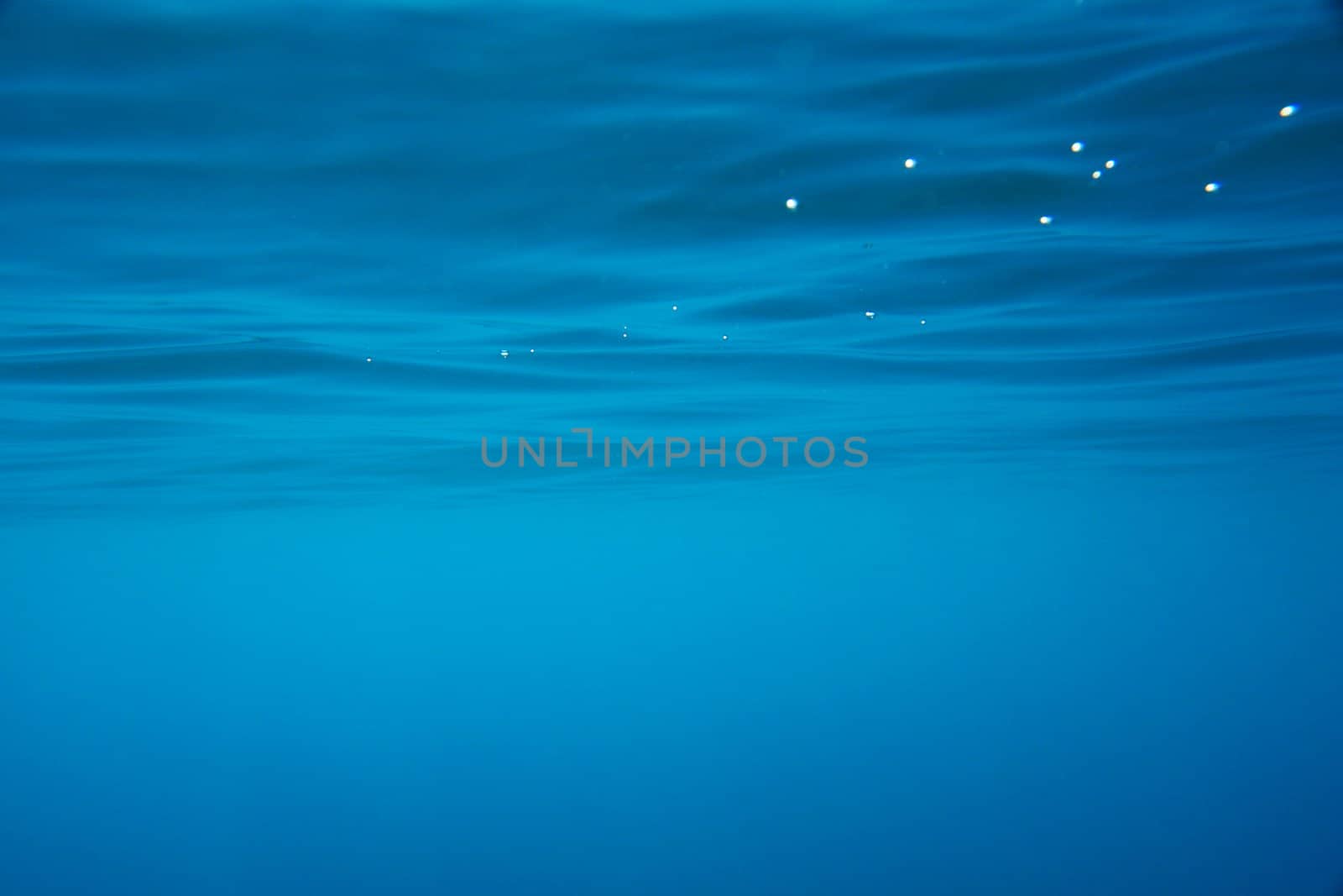 Water View from under the Ocean blue