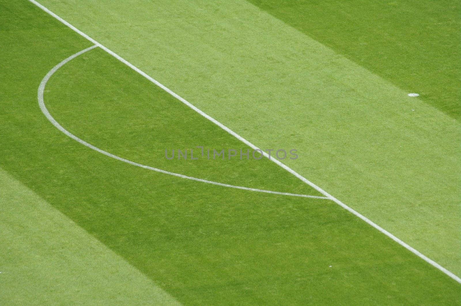 soccer field close-ups of markings of the field