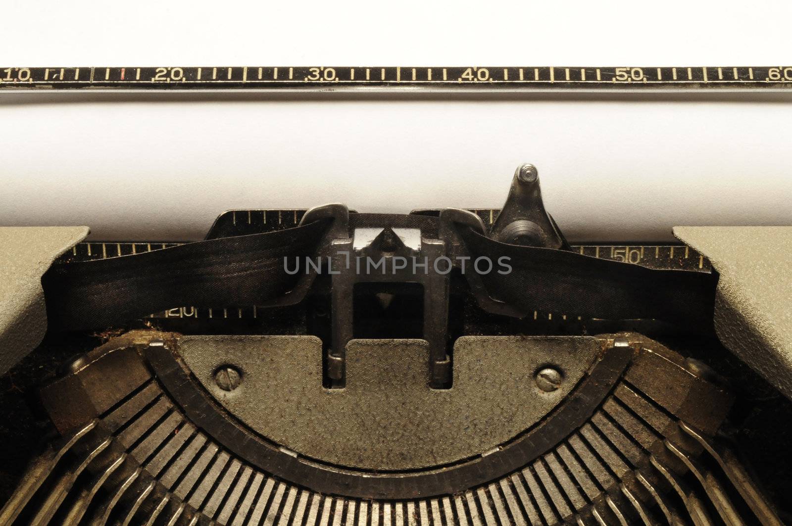 Closeup of old typewriter by Balefire9