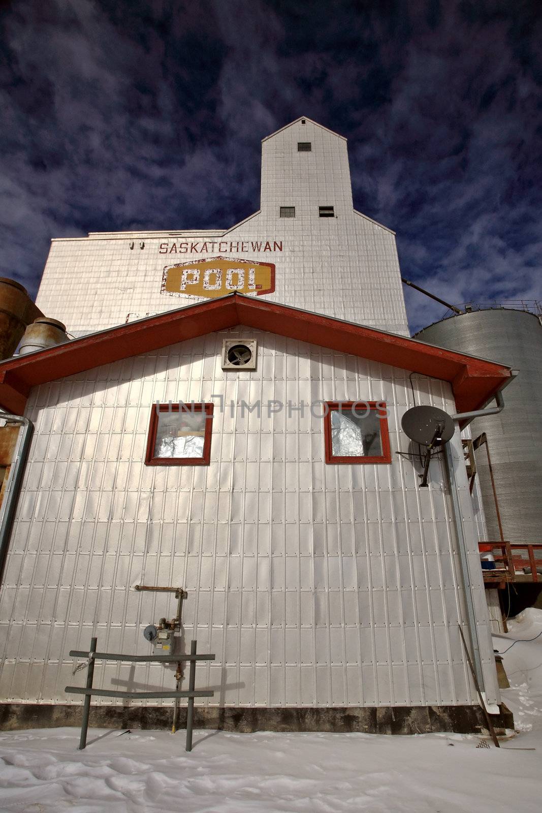 Old Grain Elevator Saskatchewan in Winter by pictureguy