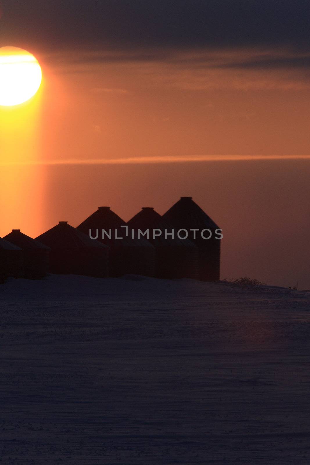 Granaries at Sunset by pictureguy