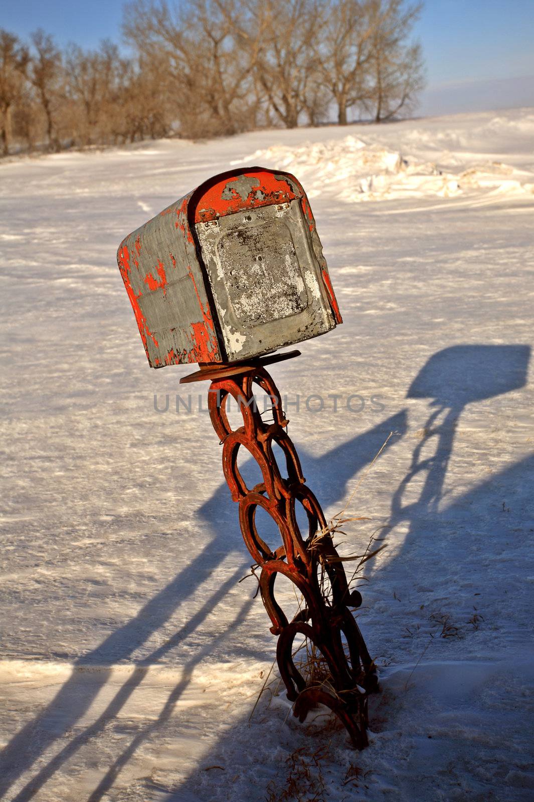 Mail Box in Winter Saskatchewan by pictureguy