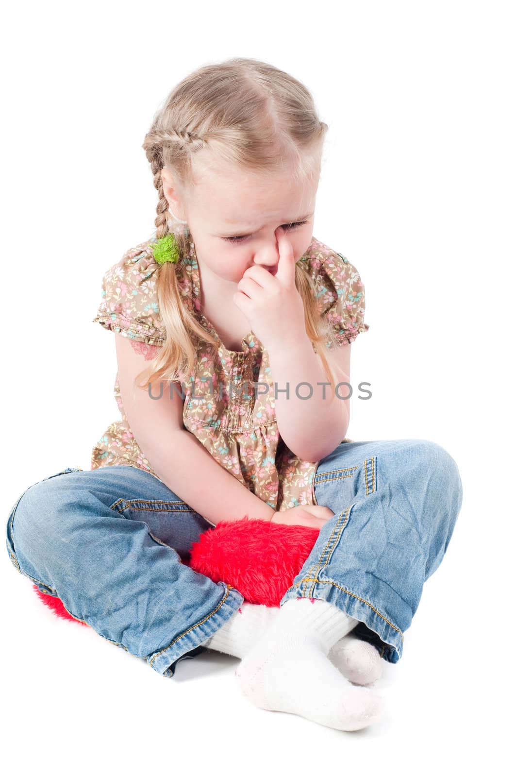 Shot of little girl in studio isolated on white