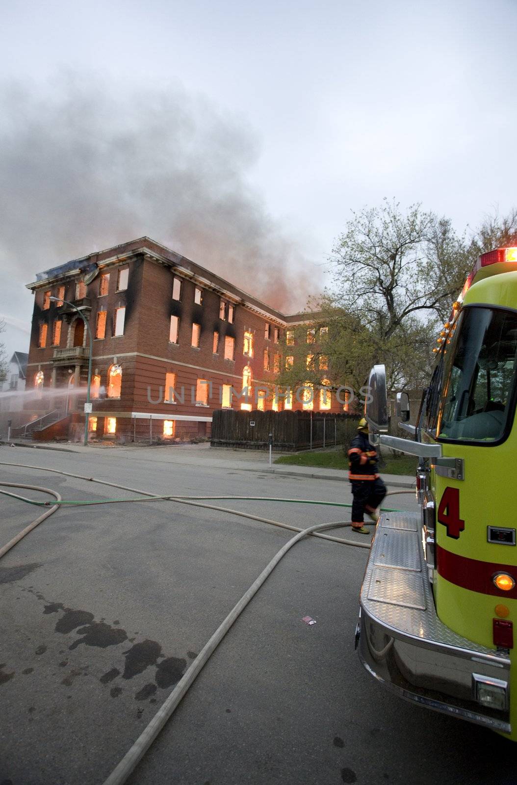 Fire in Building Saskatchewan by pictureguy