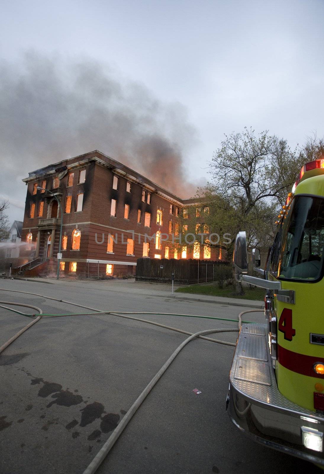 Fire in Building Saskatchewan by pictureguy