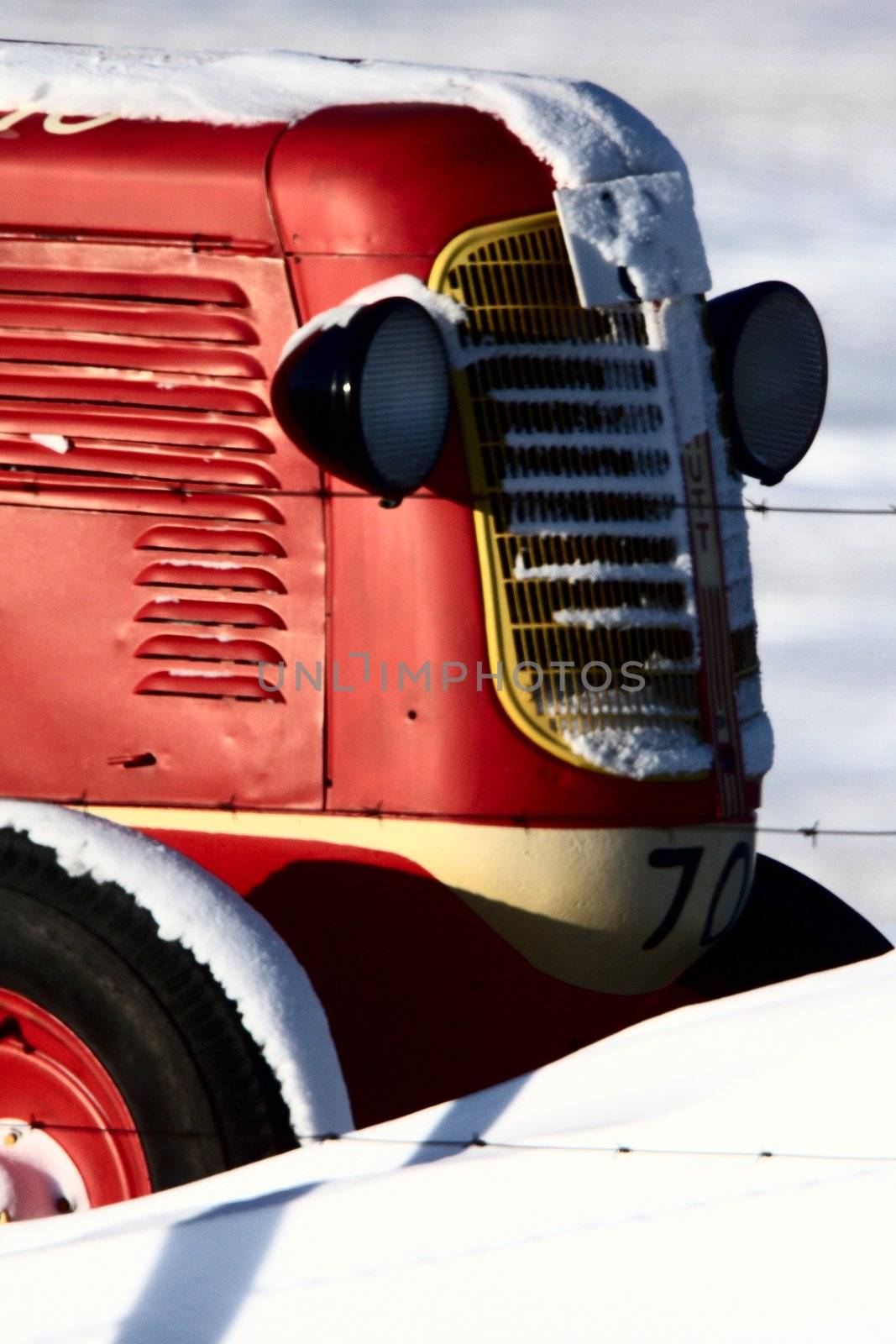 Tractor in the snow Canada