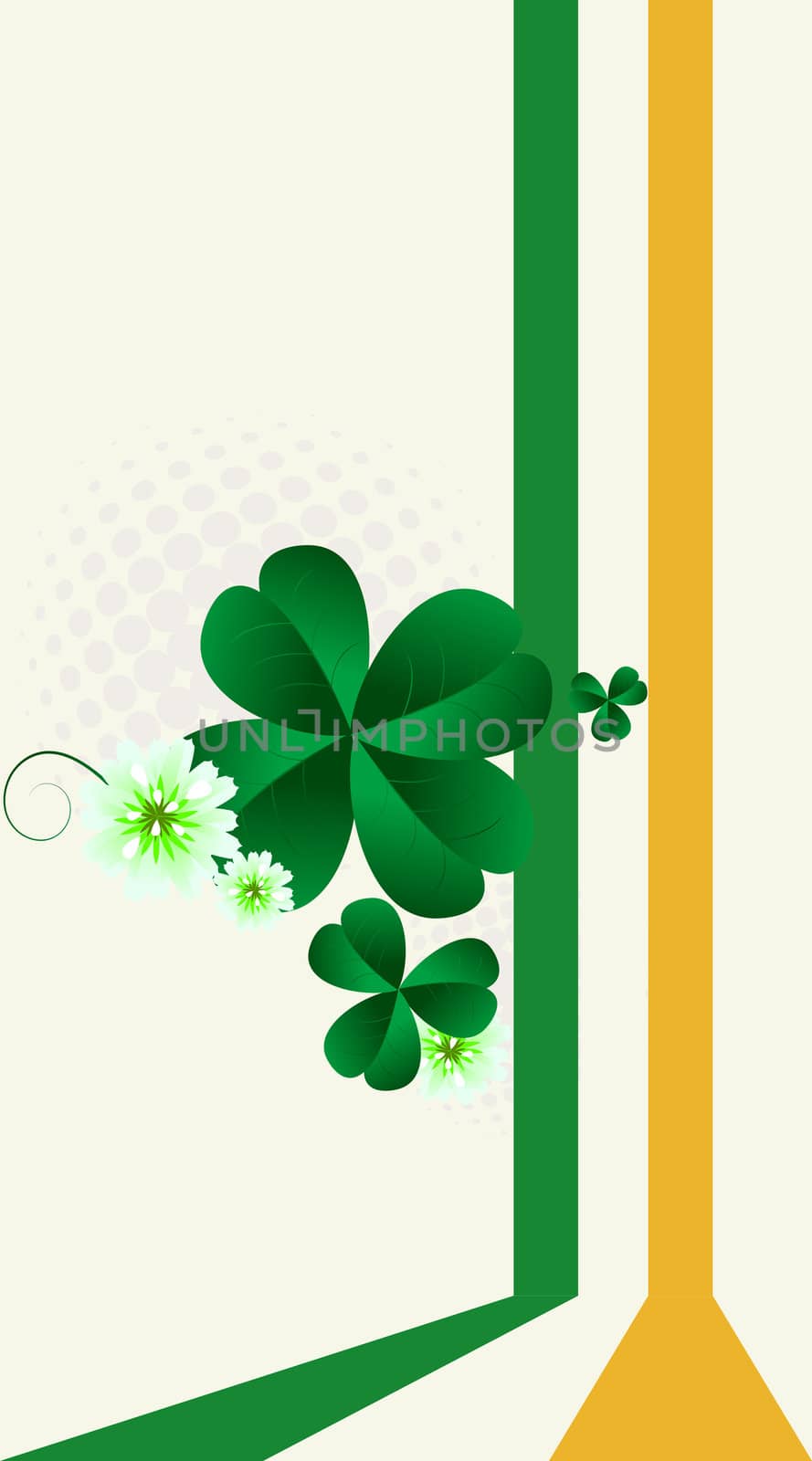 St.Patrick's Day post card with room for text. celebration card.
