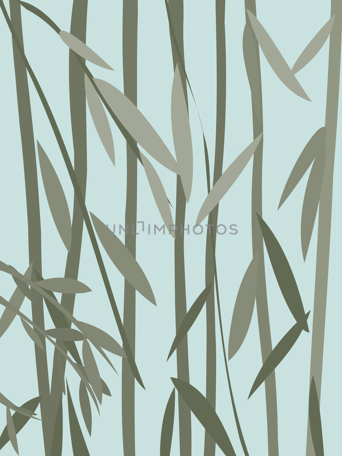 Decorative willow leaves background