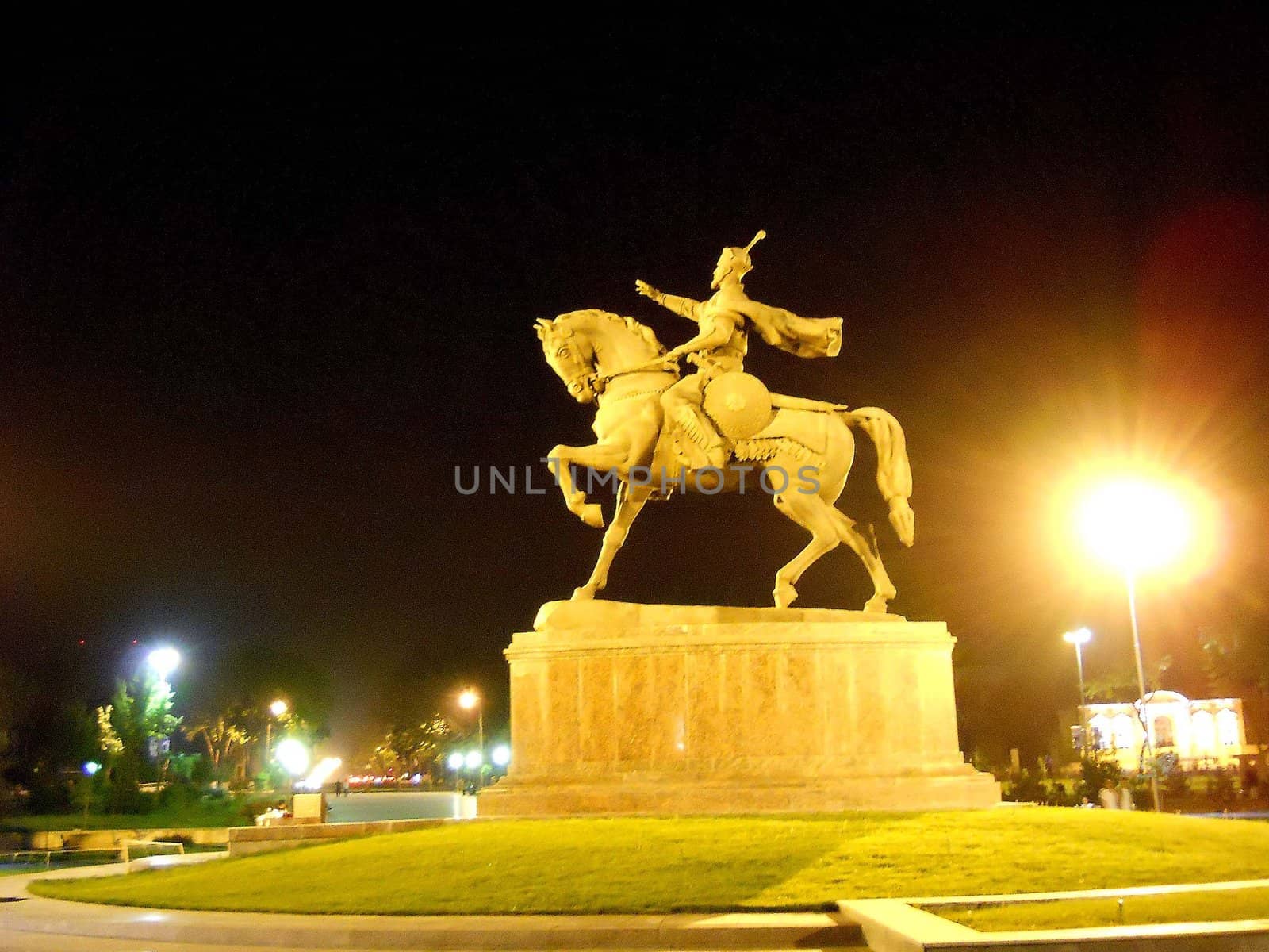 Monument of Amir Temur. City landscape of the Tashkent, Uzbekistan