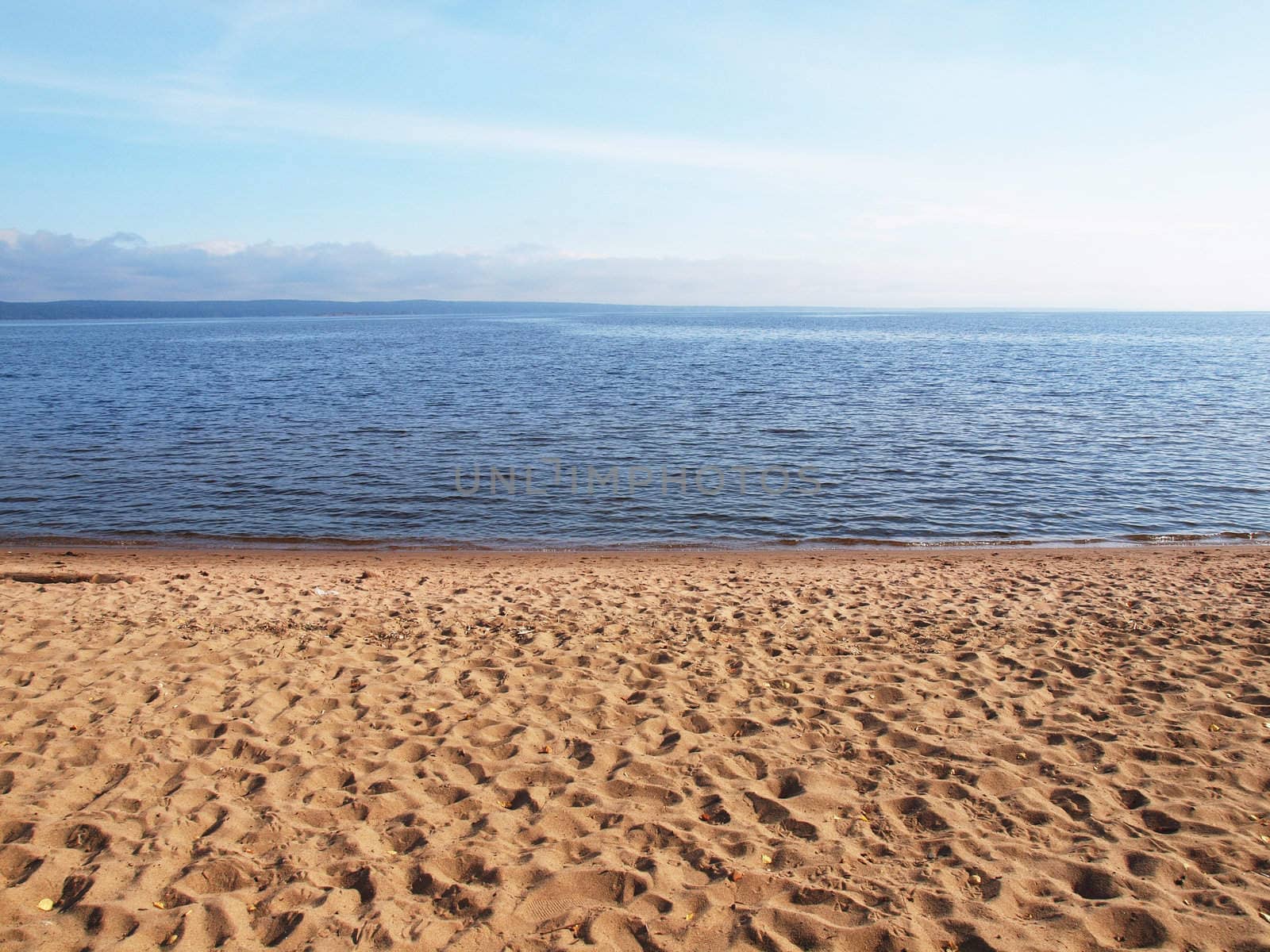 Sandy beach on Lake