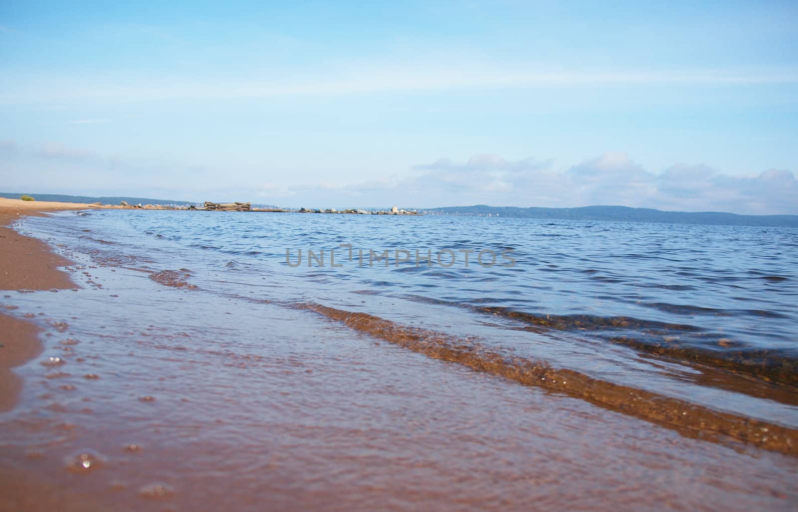 Sandy beach on Lake