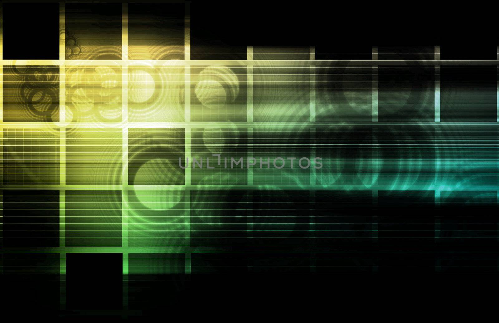 Business Technology with a Corporate Abstract Art