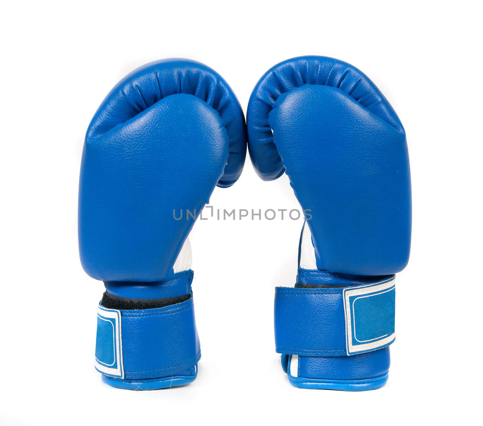 Boxing gloves on a white background close up