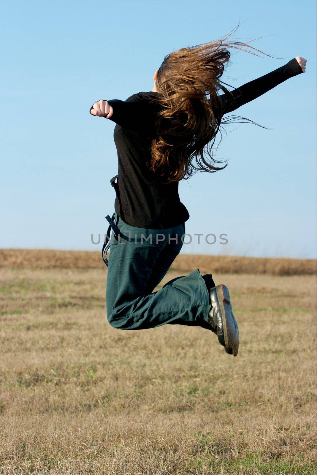 Girl Jumping by Gudella