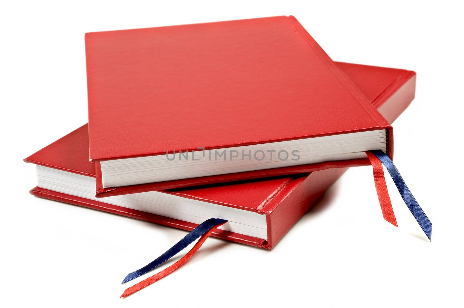 Red notebook on a pure white background by tish1