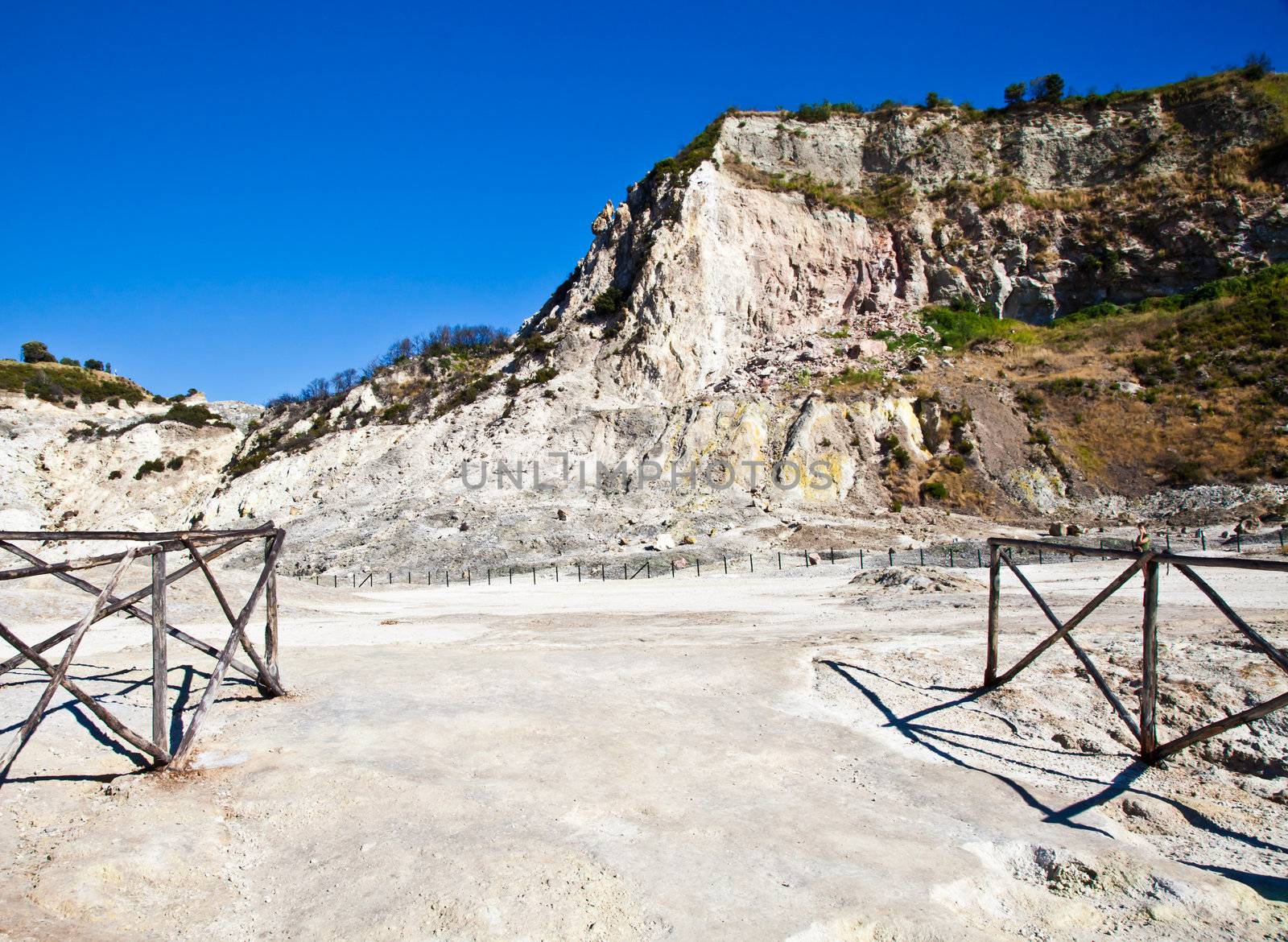 Pozzuoli, Italy. Solfatara area, volcanic crater still in activity.