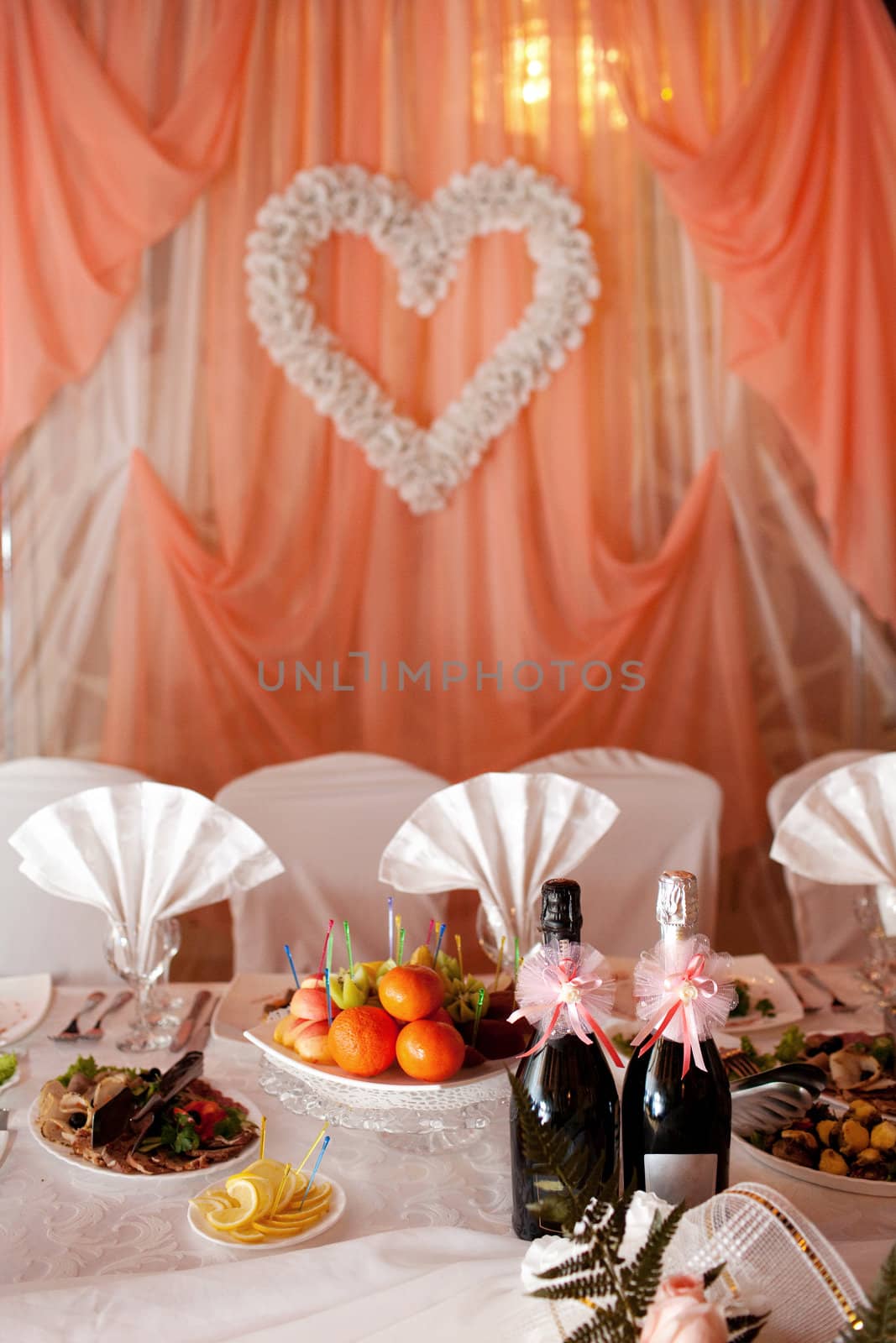 table for a wedding holiday