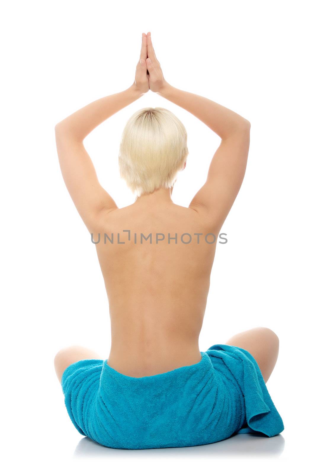 Portrait of young beautiful topless caucasian woman by BDS