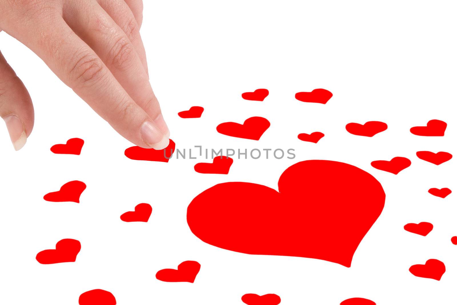 Muchos corazones para elegir y tomarlo en la mano - A lot of hearts to elect and to take it in the hand