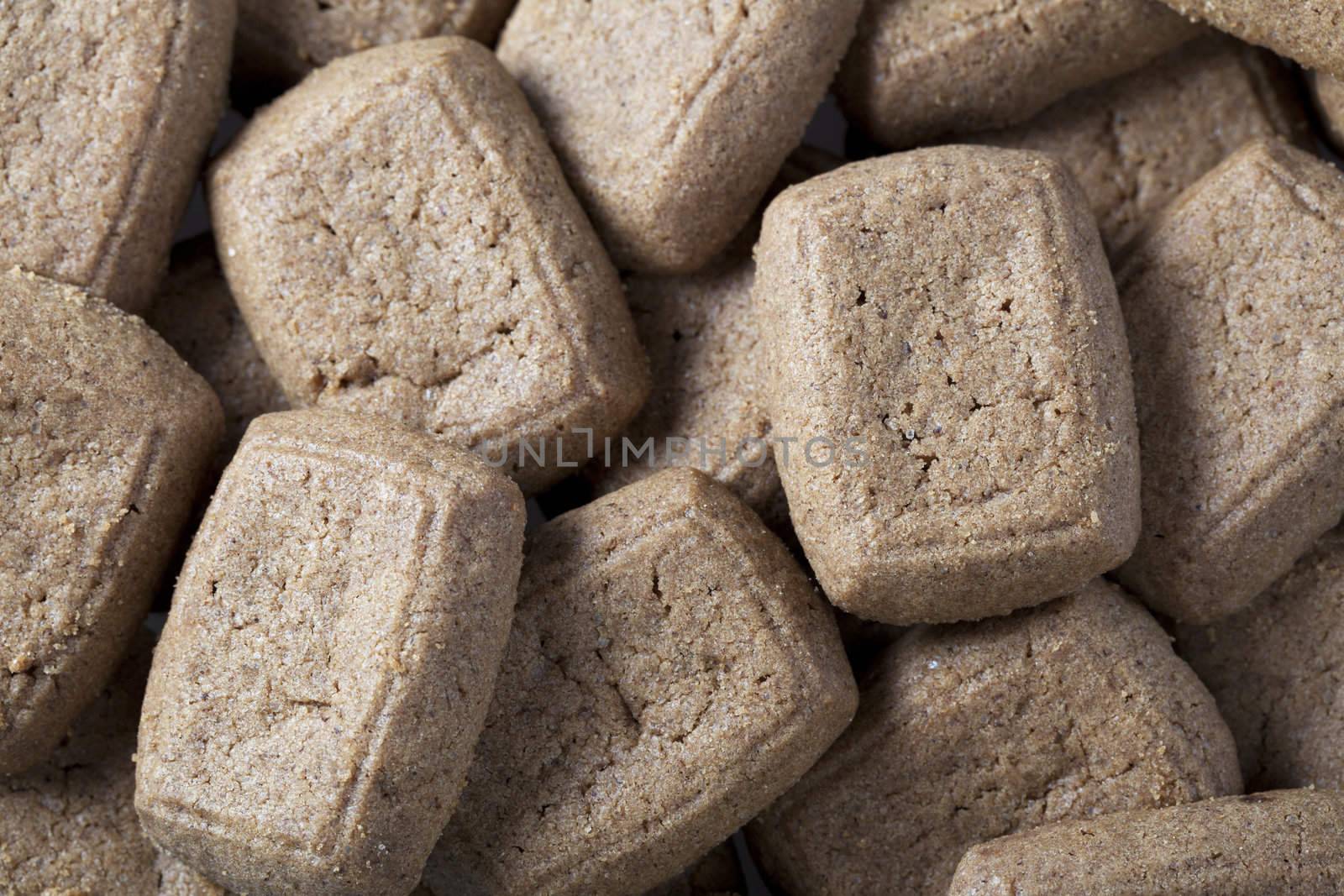 Dutch speculaar or shortcrust biscuit served in Holland on December 5th.