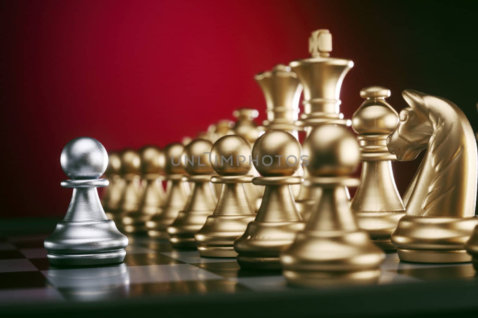 stock image of the battle of chess game
