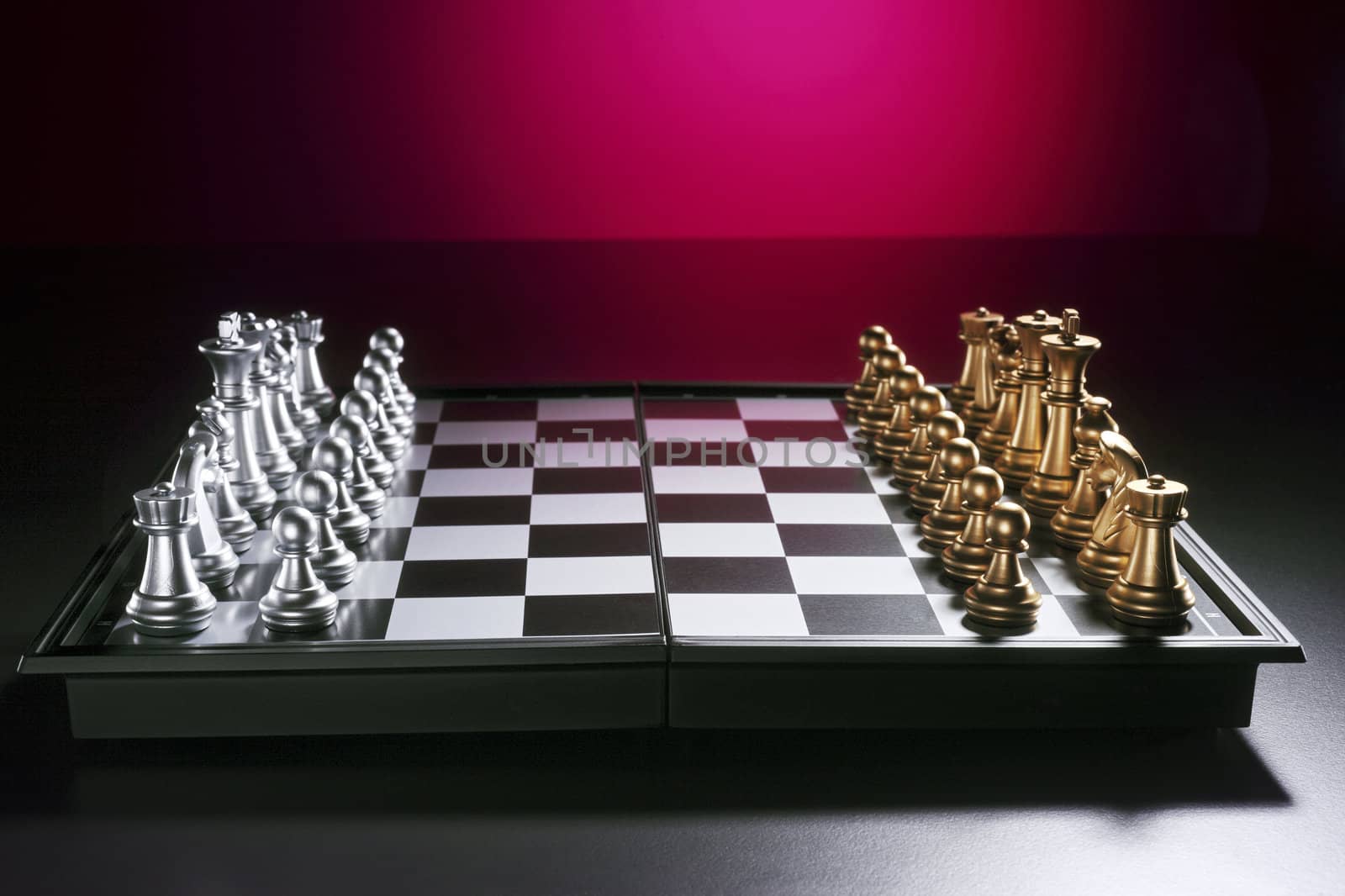 stock image of the chess game about to start