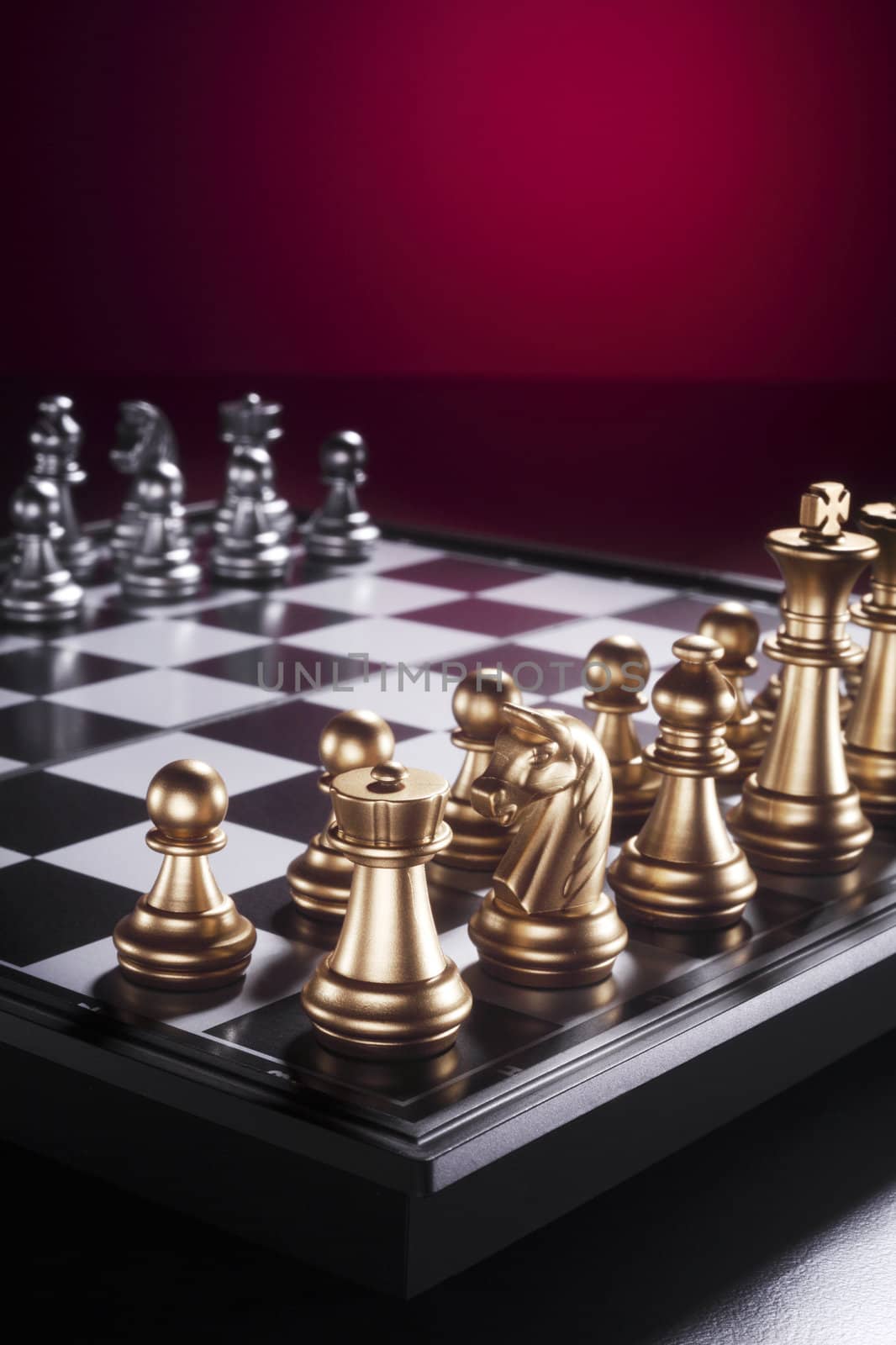 stock image of the chess game about to start