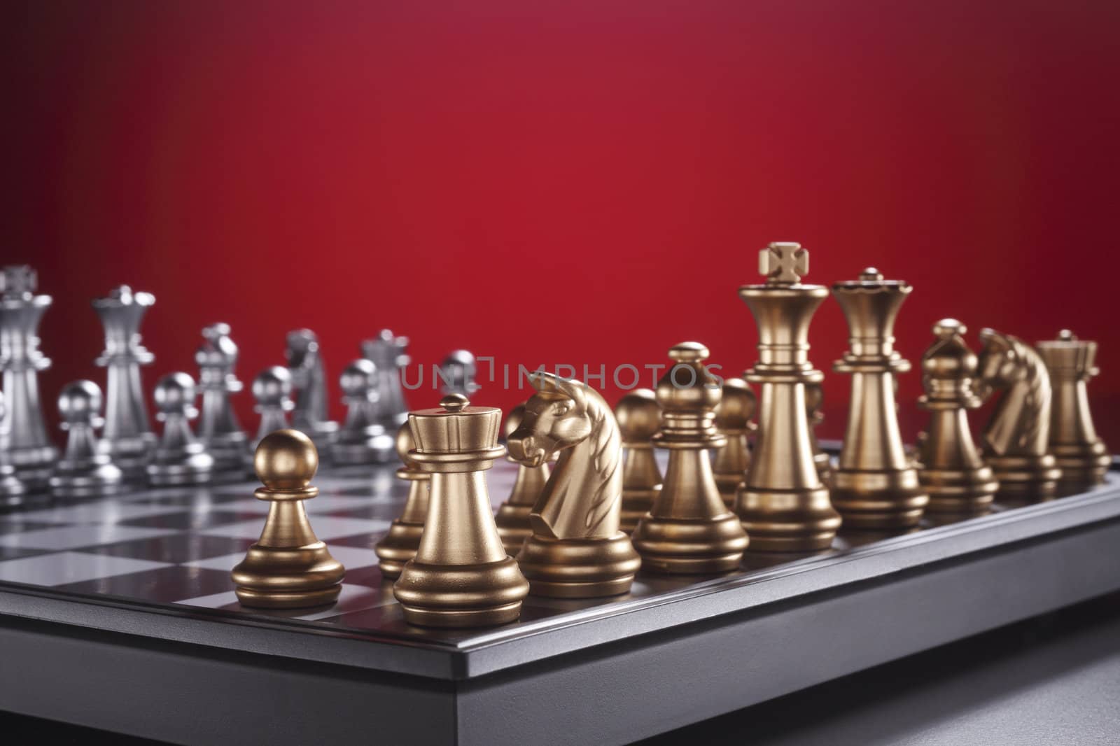 stock image of the chess game about to start