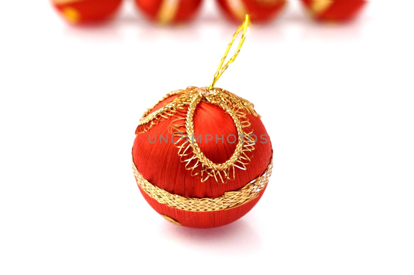 Christmas ornament isolated on white by sil