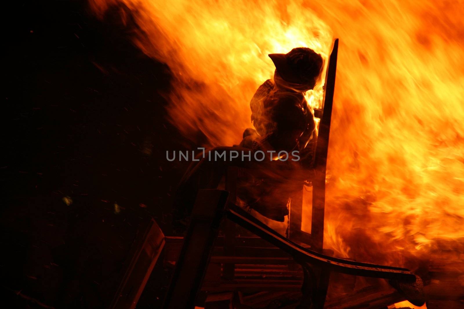 scenery of a burning man, celebration of st joan