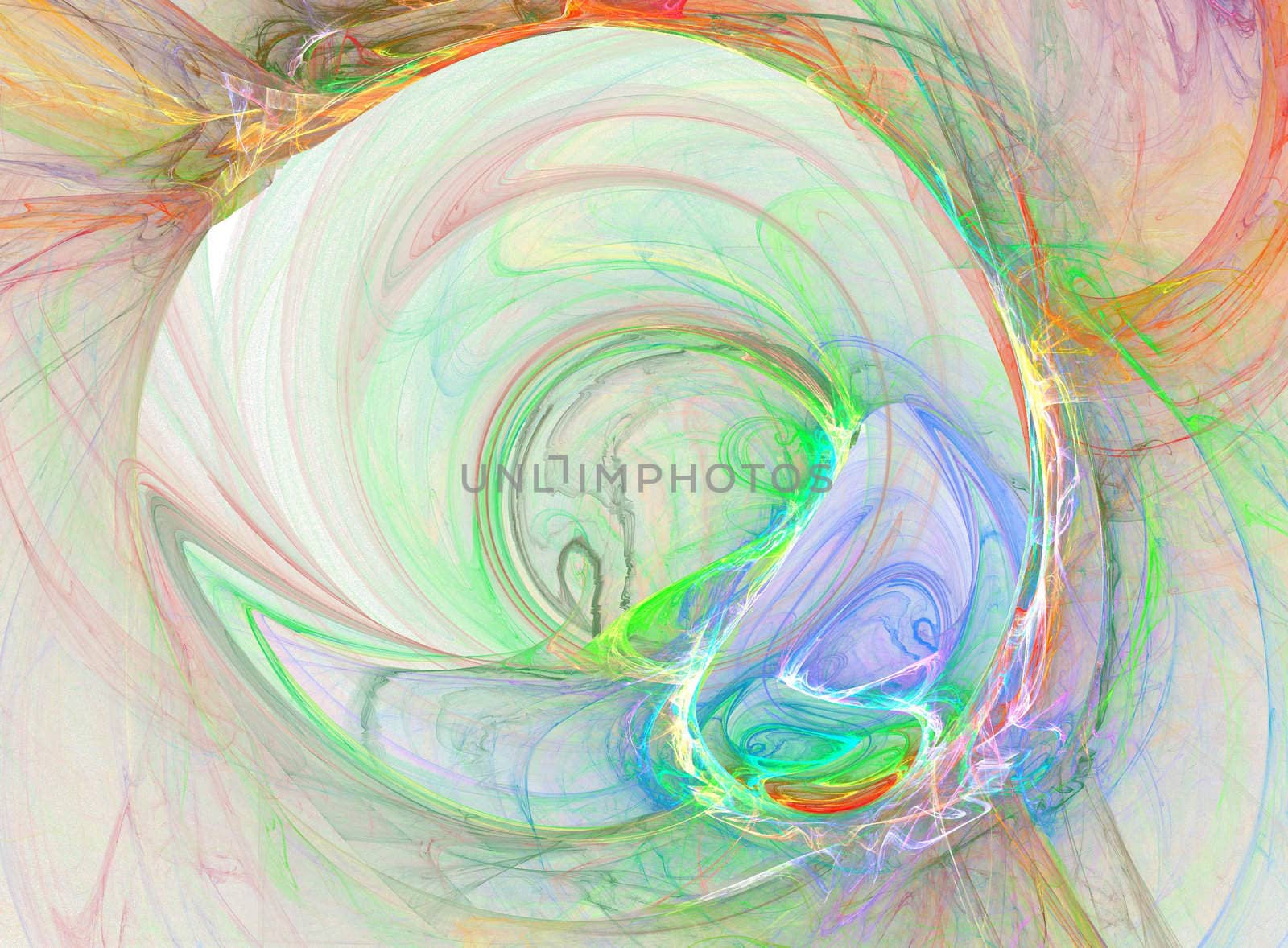 abstract colorful flame on the white background