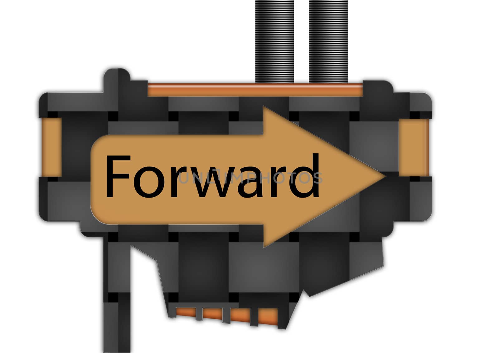 arrow sign pointing spelling the word "Forward"