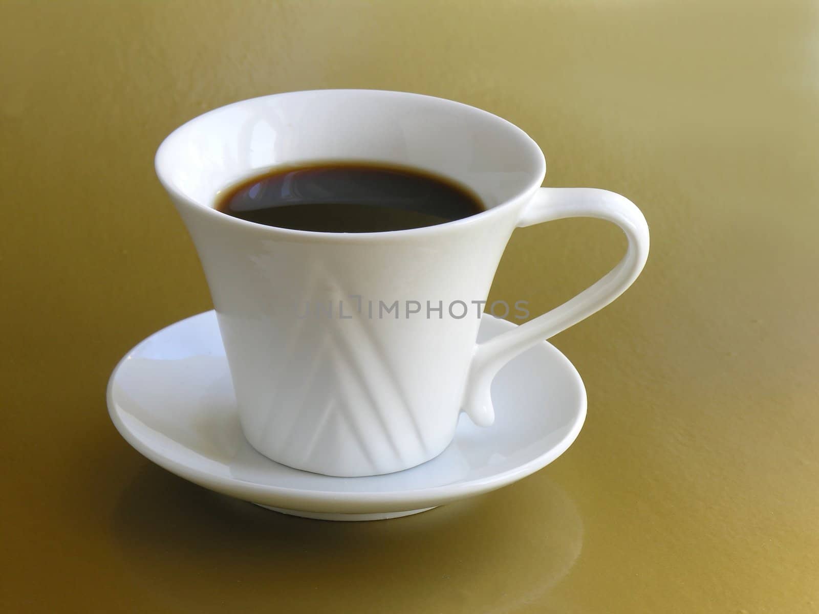 black strong coffee in small cup