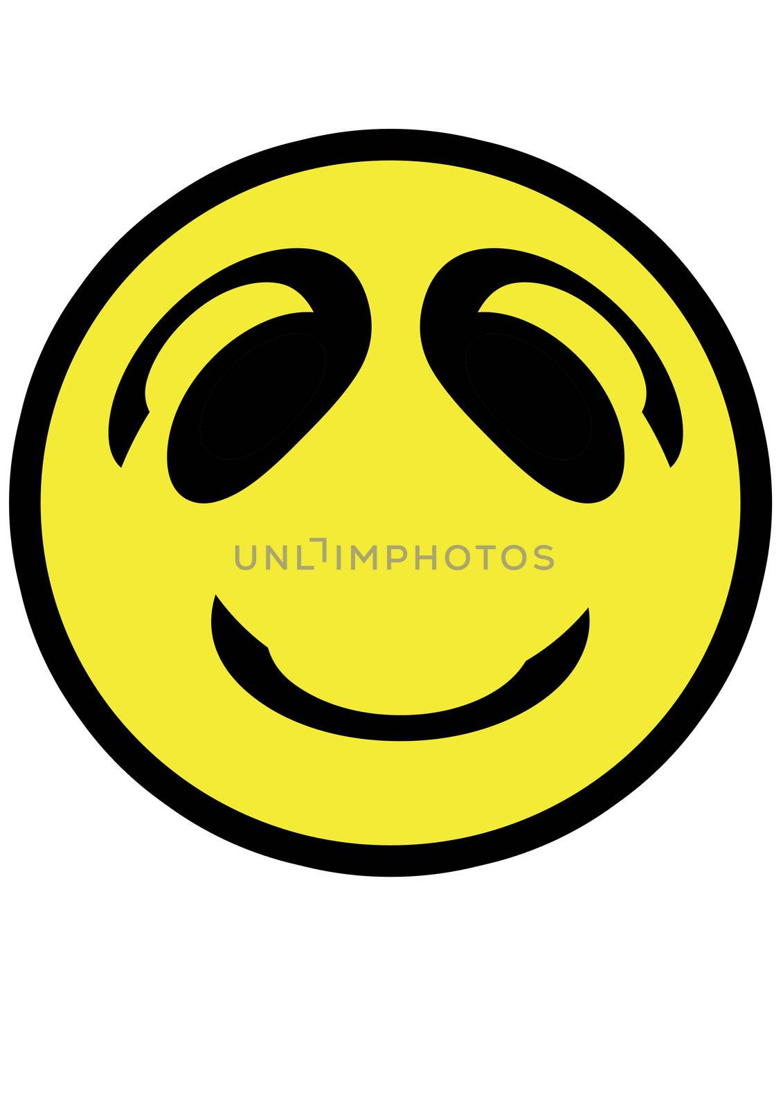 smiley face that is isolated on white