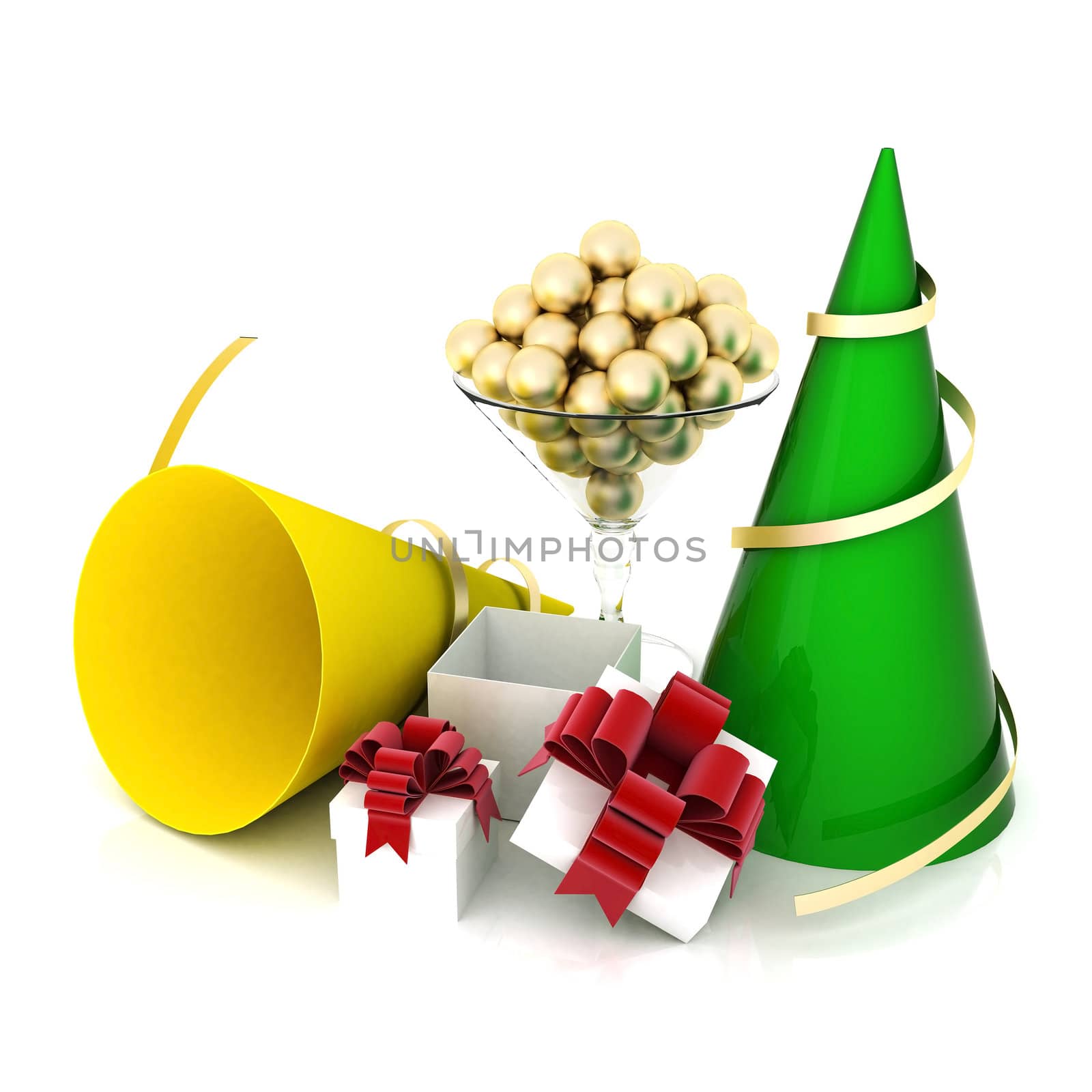 image festive paraphernalia on a white background