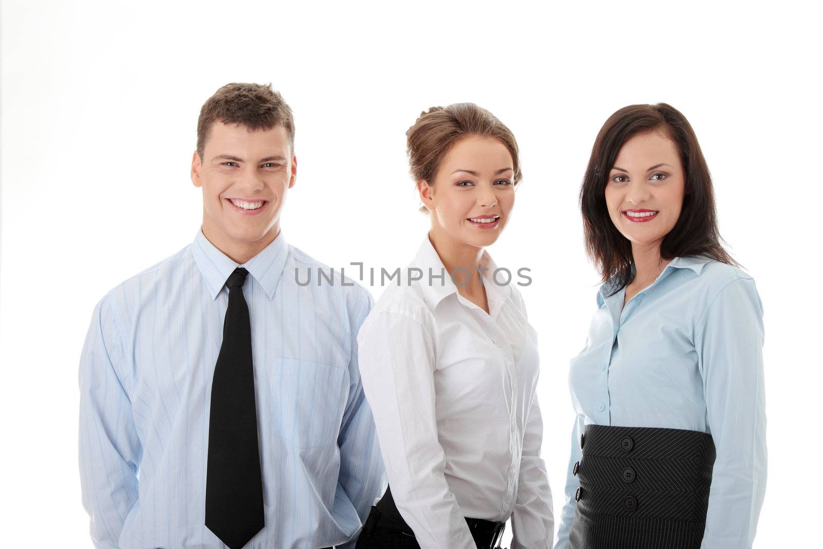 Business team isolated on white background