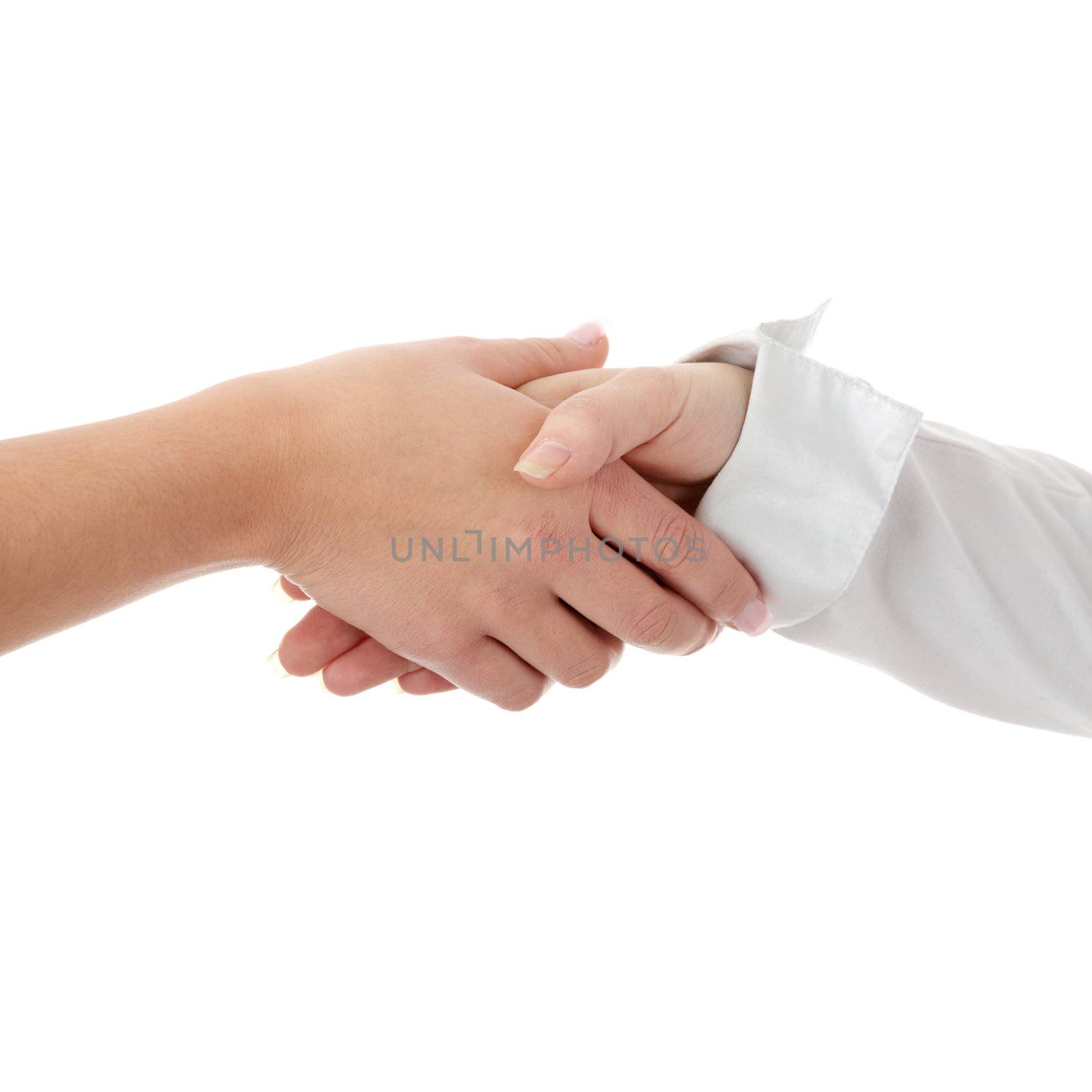 Closeup of a business hand shake by BDS