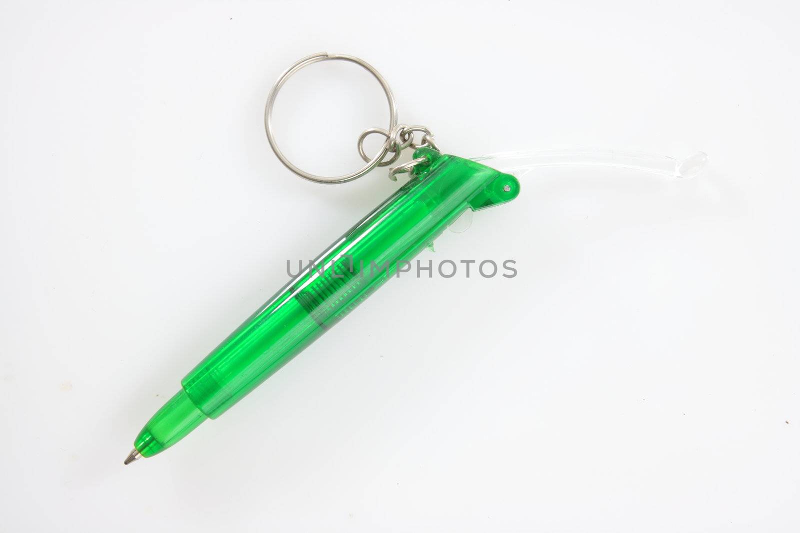 Plastic pen isolated on white background