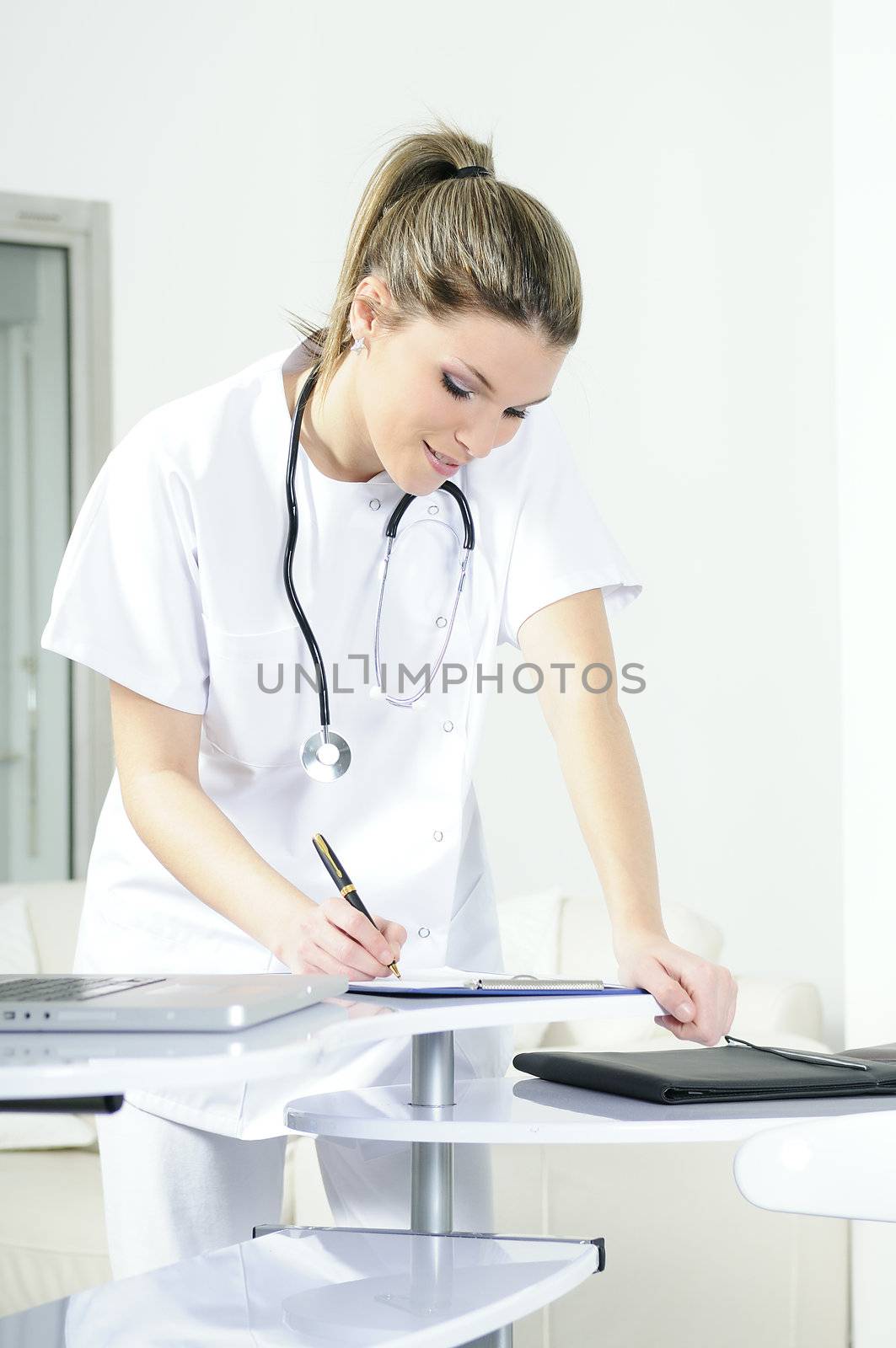 beautiful doctor in a hospital