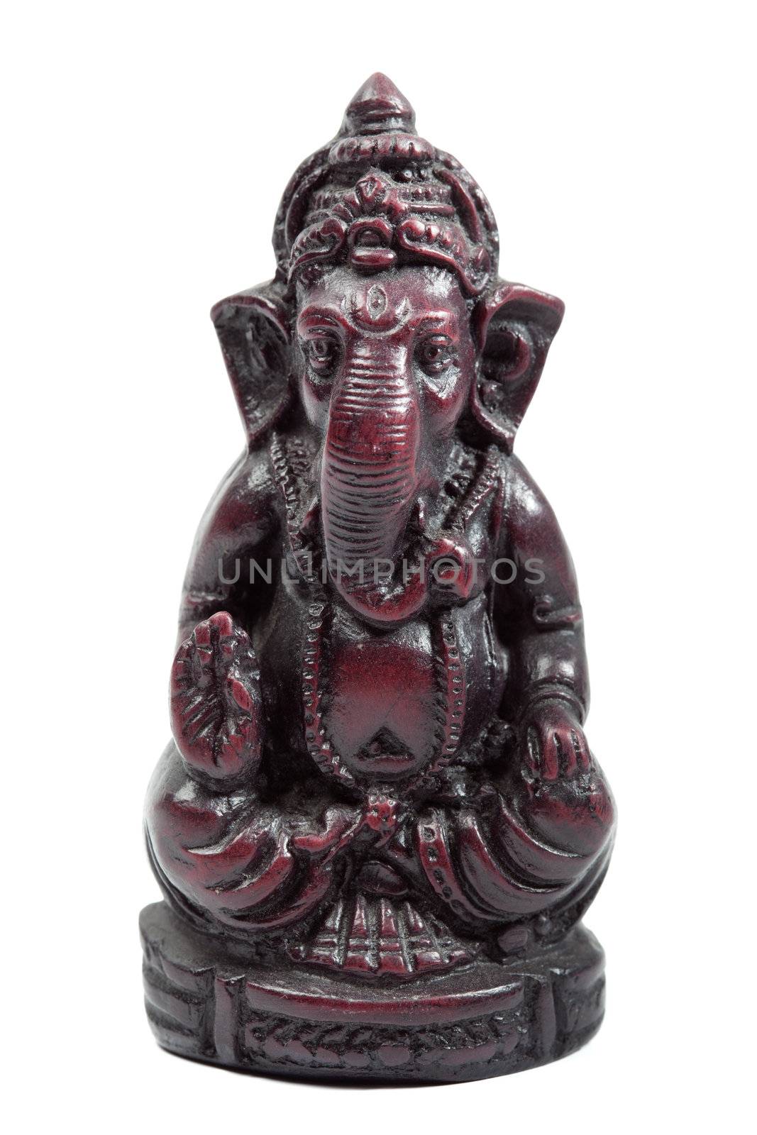 Indian Hindu God Ganesh (Ganesha) figurine isolated on white