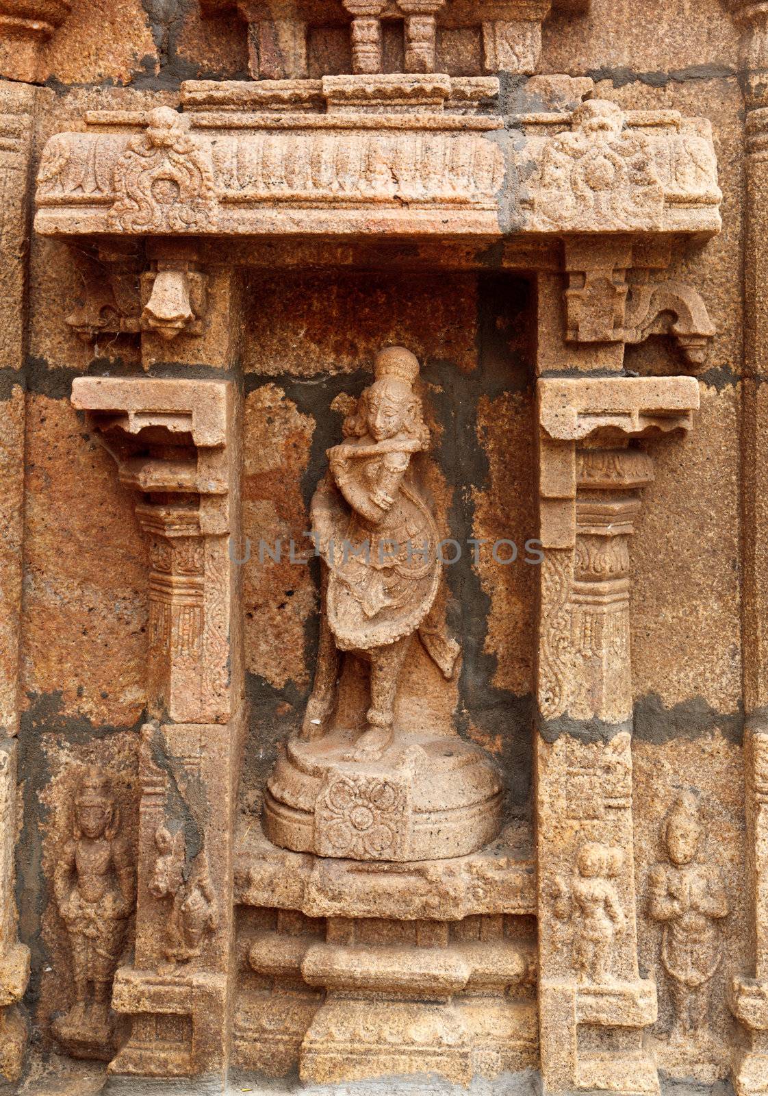 Bas reliefes in Hindu temple. Sri Ranganathaswamy Temple. Tiruch by dimol