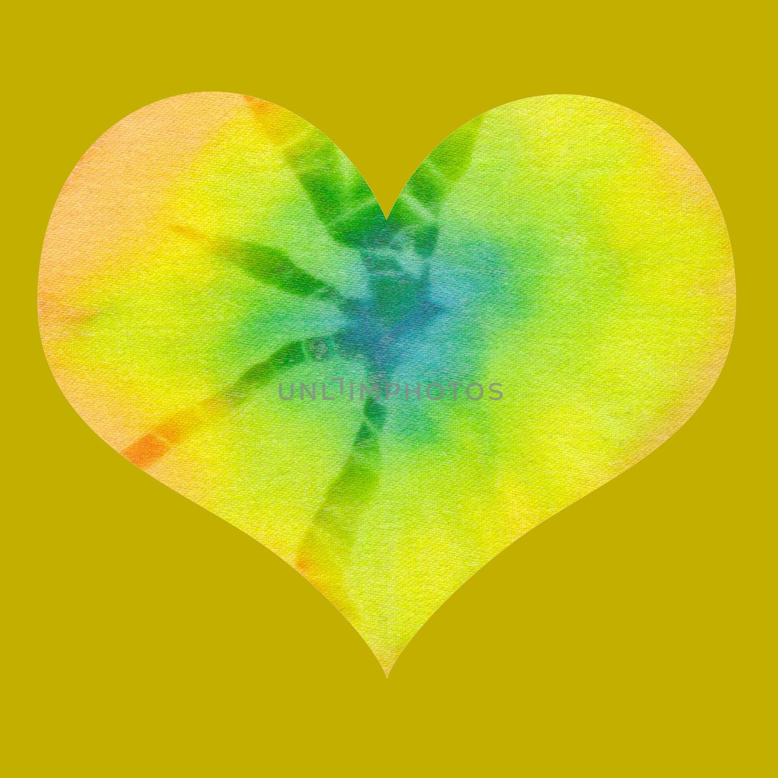 yellow batik valentin heart by vergasova