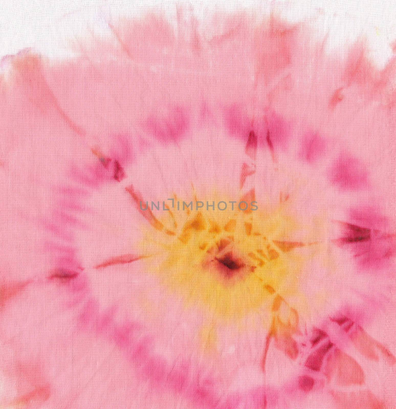 pink batik peony flower by vergasova