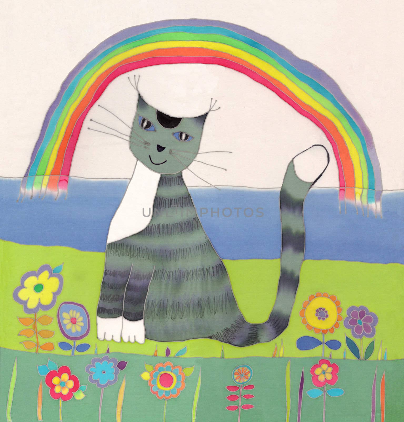 grey cat by vergasova