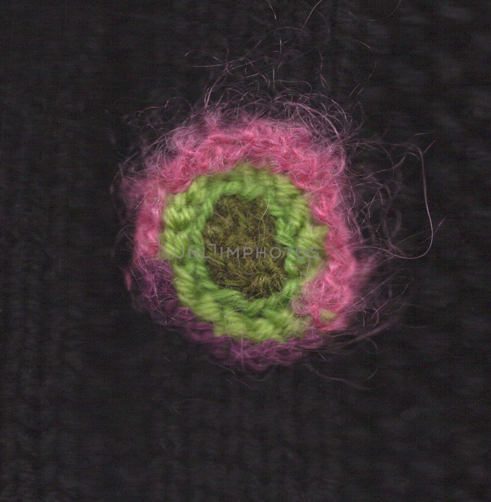 my handmade knitted flower image