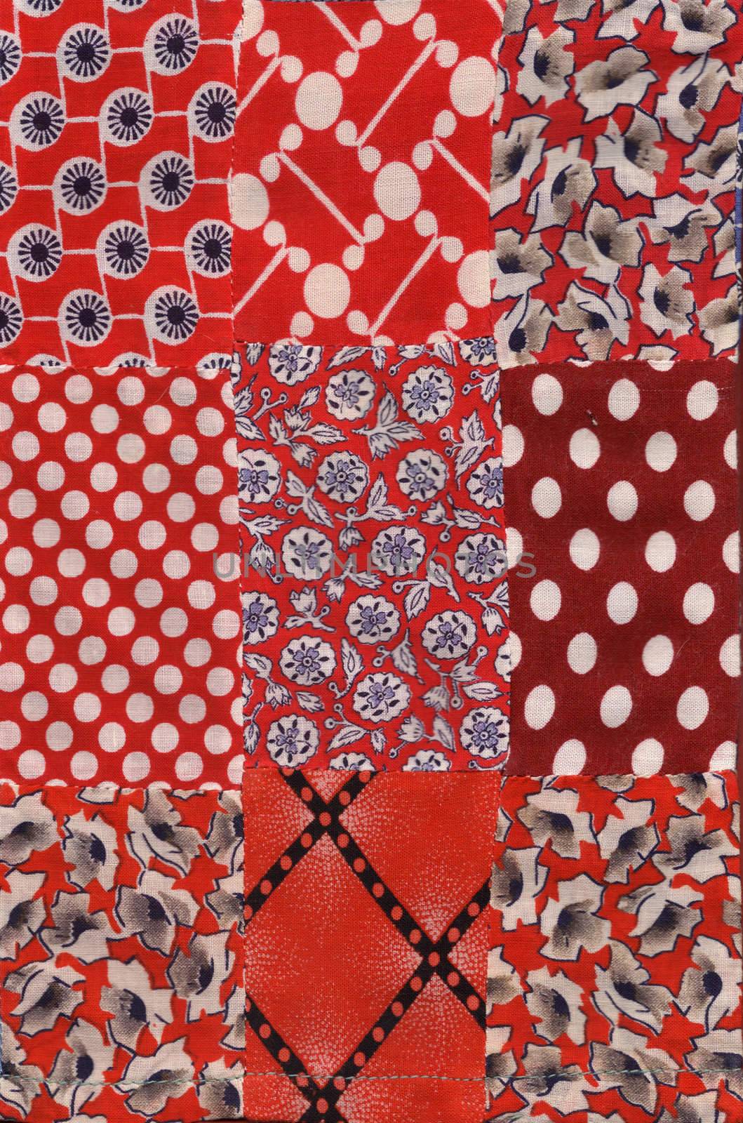 red quilt pattern by vergasova