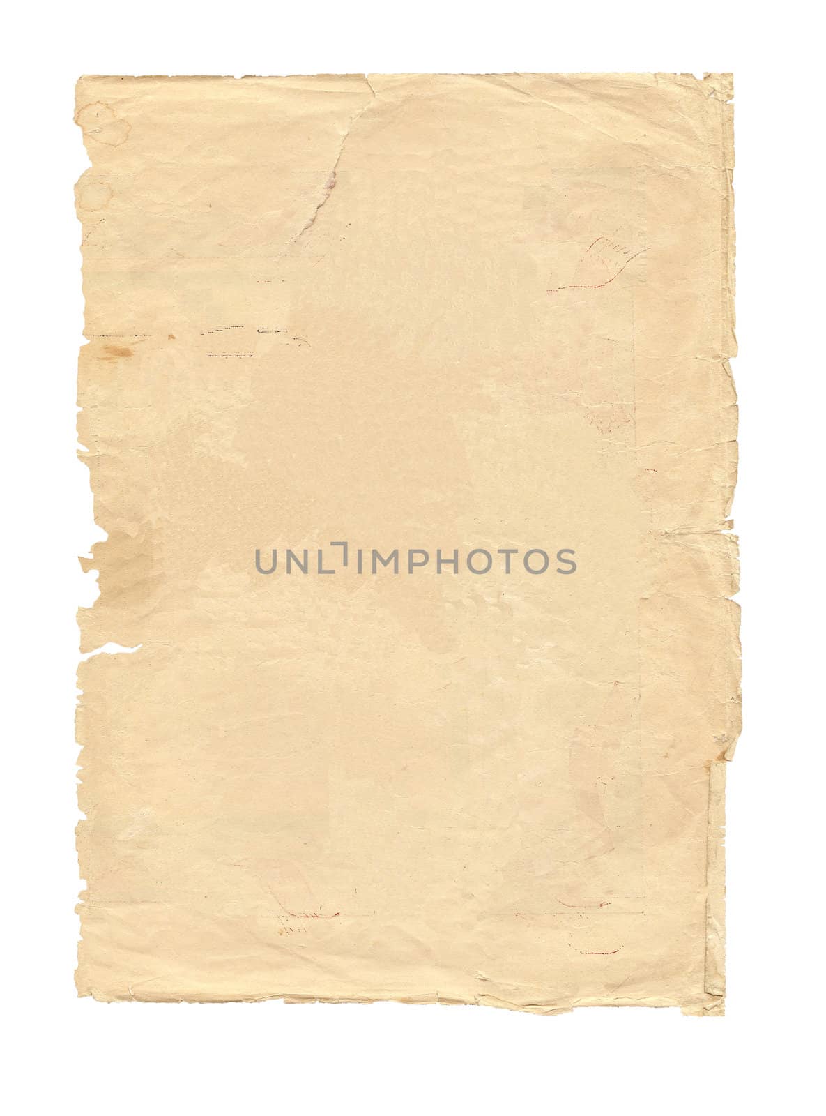 old piece of paper isolated  by vergasova