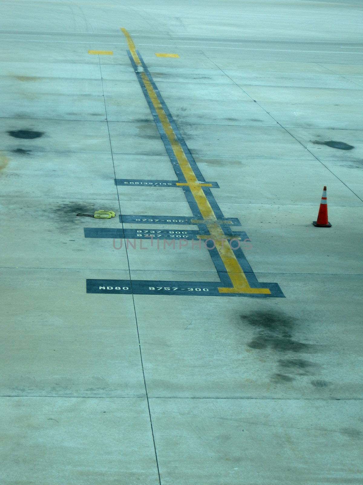 markings in an airport runway