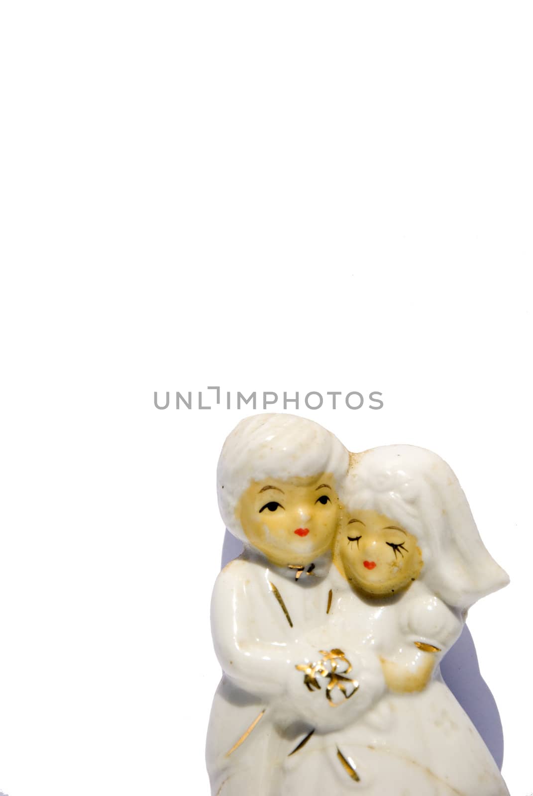 Retro ceramic couple - a boy and a girl