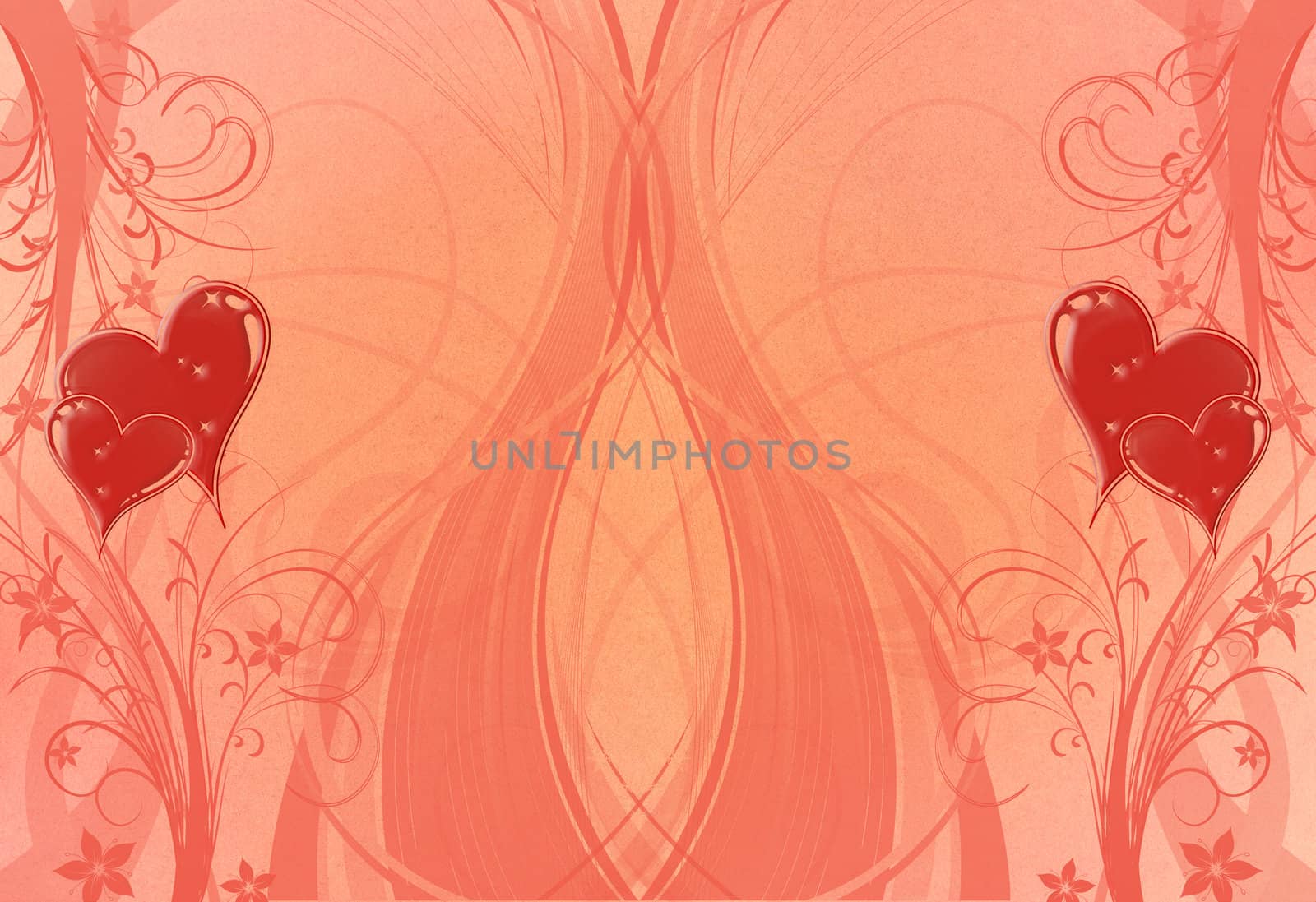 An abstract background with hearts